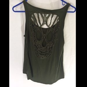 Olive green tank top